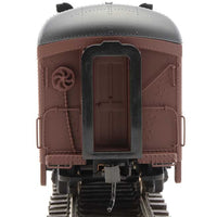 60' Pennsylvania Class B60b Baggage Car w/Standard Doors -- Pennsylvania Railroad #9353 (2/54-9/62 Scheme; Tuscan, black; Messenger Star