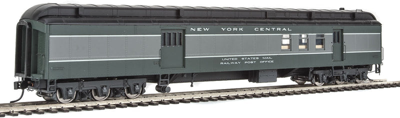 70' Heavyweight Railway Post Office - Baggage Car - Ready to Run -- New York Central (Clerestory Roof, 2-Tone Gray)-1