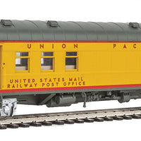 70' Heavyweight Railway Post Office - Baggage Car - Ready to Run -- Union Pacific(R) (Arch Roof; Armour Yellow, gray, red)