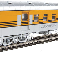 70' Heavyweight Railway Post Office - Baggage Car - Ready to Run -- Union Pacific(R) (Arch Roof; Armour Yellow, gray, red)