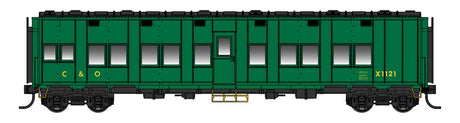 Pullman-Standard Troop Sleeper Car - Lighted - Ready to Run -- Chesapeake & Ohio #X1121-1