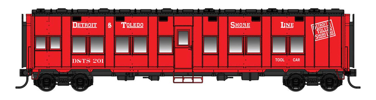 Pullman-Standard Troop Sleeper Car - Lighted - Ready to Run -- Detroit & Toledo Shore Line #201-1