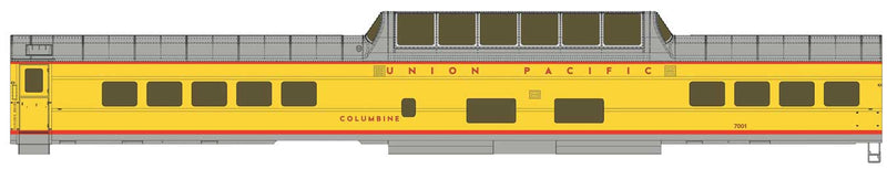 85' ACF Dome Coach - Standard - Union Pacific(R) Heritage Fleet -- Columbine UPP #7001; Late w/printed name & number