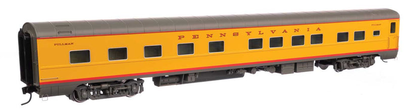 85' Pullman-Standard Plan #4140 Rapids Series 10-6 Sleeper -- Pennsylvania Railroad Standard with decals (UP yellow, red)-1