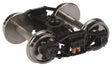 Sprung Plastic Trucks w/33" Metal RP-25 Wheels & Axles -- Diamond Arch Bar - 1 Pair