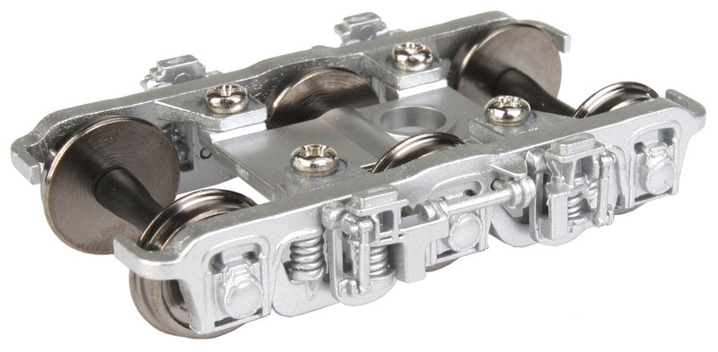 ATSF Diner GSC Lightweight 6-Wheel Metal Passenger Trucks w/RP-25 Metal Wheels -- Silver - 1 Pair