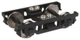 Pullman-Standard 8' Wheelbase, Heavyweight 4-Wheel Metal Trucks w/RP-25 Whee -- Black - 1 Pair