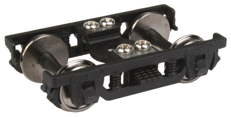 Pullman-Standard 8' Wheelbase, Heavyweight 4-Wheel Metal Trucks w/RP-25 Whee -- Black - 1 Pair