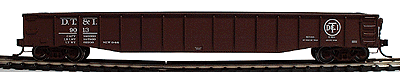 PROTO 2000 52' 6" Drop End Mill Gondola - Assembled, Single Car -- Detroit, Toledo & Ironton #9013 (Freight Car Red)