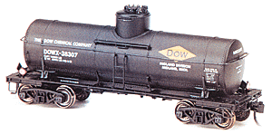 PROTO 2000 8000 Gallon Type 21 Riveted Tank Car 6-Pack -- DOW (black w/white lettering) 1 Each #38308,38313,38315,38317,38327,38355