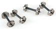 33" Turned Metal RP-25 Wheelsets -- With Plastic Axles pkg(12)-1