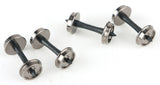 33" Turned Metal RP-25 Wheelsets -- With Plastic Axles pkg(12)-1