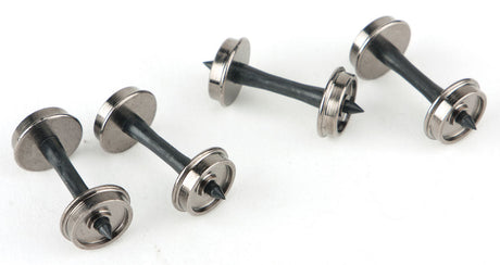 33" Turned Metal RP-25 Wheelsets -- With Plastic Axles pkg(12)-1