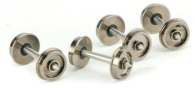 36" Turned Metal RP-25 Wheelsets -- With Metal Axles pkg(12)-1