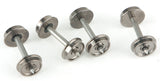 33" Turned Metal RP-25 Wheelsets -- With Metal Axles pkg(100)-1