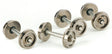 36" Turned Metal RP-25 Wheelsets -- With Metal Axles pkg(100)-1