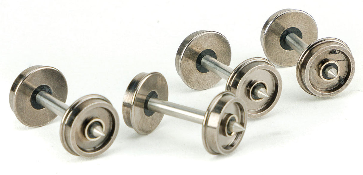 36" Turned Metal RP-25 Wheelsets -- With Metal Axles pkg(100)-1