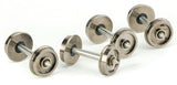 36" Turned Metal RP-25 Wheelsets -- With Metal Axles pkg(100)-1