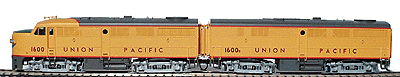 PROTO 2000 Diesel Alco FA-1 & FB-1 Set Powered -- UP #1600 & 1600B (silver trucks, "Railroad" herald) w/Mars Light
