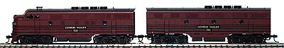 PROTO 1000 Diesel F3 A&B Set Powered -- Lehigh Valley #514 & #515