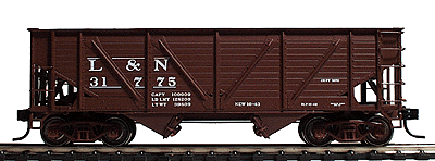 PROTO 2000 Wood-Side War Emergency 50-Ton Composite Hopper - Assembled -- Louisville & Nashville #31775 (Oxide Red, white lettering)