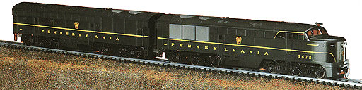 PROTO 1000 Diesel F-M Erie-Built Powered A-B Set -- Pennsylvania Railroad #9472A & #9472B (black, white)