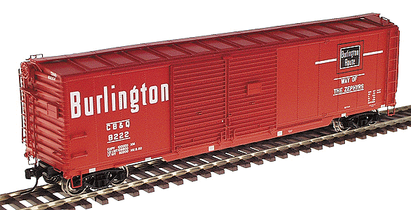 PROTO 2000 50' Double Door Boxcar - Assembled -- Chicago, Burlington & Quincy #8222 (Chinese Red)