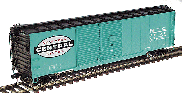 PROTO 2000 50' Double Door Boxcar - Assembled -- New York Central #76126 (Jade Green, large herald)