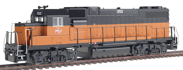 PROTO 2000 Diesel EMD GP38-2 Powered - Assembled -- Milwaukee Road #352 (black, orange)