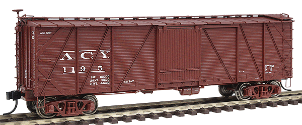 PROTO 2000 40' Mather Boxcar - Assembled -- Akron, Canton & Youngstown #1195 (Mineral Red w/white lettering)