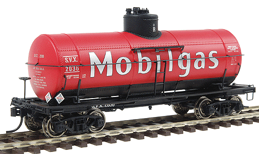 PROTO 2000 10,000 Gallon Tank Car - Assembled -- SVX Mobilgas #2036 (red w/silver lettering)