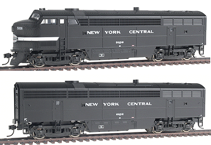 Proto 1000 Diesel F-M C-Liner A-B Set - Powered -- New York Central #5006 & 6902 (black w/"cigar band" herald)