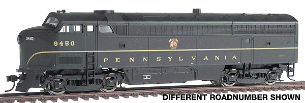 Proto 1000 Diesel C-Liner A Unit - Powered -- Pennsylvania RR #9497 (Dark green Loco Paint w/Repositioned Buff Stripe)