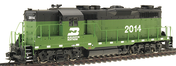 PROTO 2000 Diesel EMD GP20 High Hood w/Sound & DCC -- Burlington Northern #2014 (green, black)
