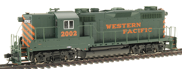 PROTO 2000 Diesel EMD GP20 High Hood w/Sound & DCC -- Western Pacific(TM) #2002 (green, orange stripes & lettering)