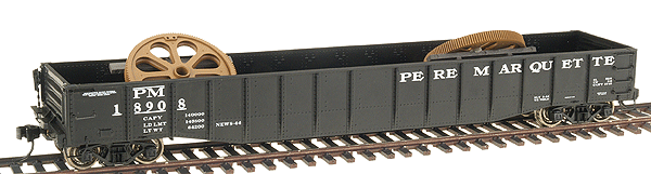 PROTO 2000 52'6" Drop End Mill Gondola w/Load - Time-Saver Kit(R) -- Pere Marquette Railway #18908 (As Delivered) w/Large Gears