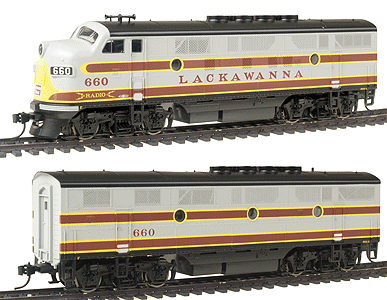 PROTO 1000 EMD Diesel F3 A-B Set - Powered A & B - Assembled -- Delaware, Lackawanna & Western #660 (1st Set)
