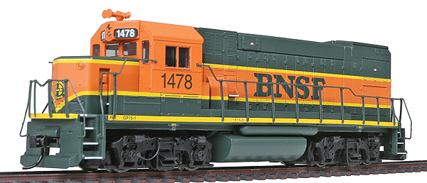 PROTO 1000 Diesel EMD GP15-1 Powered -- Burlington Northern Santa Fe #1478 (Standard Scheme; Internal Air Filters)