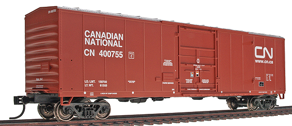 PROTO 1000 NSC Newsprint 50' Boxcar - Ready to Run -- Canadian National #400755 (Modern Web Site Scheme)