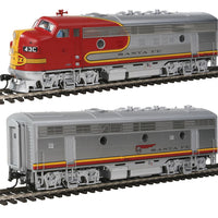 EMD F7A-B Set 48" Dynamic Fan - Tsunami(R) Sound & DCC - San Francisco Chie -- Santa Fe #43C, 43B (Warbonnet; red, silver)