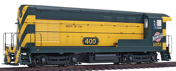 PROTO 2000 Fairbanks-Morse H10-44 Powered w/Sound & DCC -- Chicago & North Western(TM) #1051 (Route of the Streamliners, green, yellow)