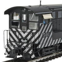 Fairbanks-Morse H10-44 - Tsunami(R) Sound & DCC -- Atchison, Topeka & Santa Fe #501 (Zebra Stripes; black, silver)