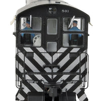 Fairbanks-Morse H10-44 - Tsunami(R) Sound & DCC -- Atchison, Topeka & Santa Fe #501 (Zebra Stripes; black, silver)