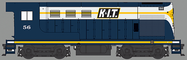 Fairbanks-Morse H10-44 - Tsunami(R) Sound & DCC -- Kentucky & Indiana Terminal #57 (blue, white, yellow) *CANCELLED*