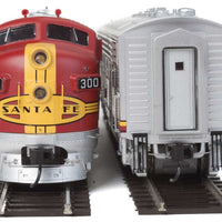 EMD F7A-B Set 36" Dynamic Fan - Tsunami(R) Sound & DCC -- Santa Fe #300L, 300A (Warbonnet; 1956 Super Chief, 1954 El Capitan)