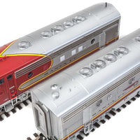 EMD F7A-B Set 36" Dynamic Fan - Tsunami(R) Sound & DCC -- Santa Fe #305L, 305A (Warbonnet; 1956 Super Chief, 1954 El Capitan)