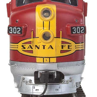EMD F7A 36" Dynamic Fan - Tsunami(R) Sound & DCC -- Santa Fe #302L (Warbonnet; red, silver; 1956 Super Chief, 1954 El Capitan)