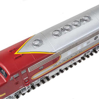 EMD F7A 36" Dynamic Fan - Tsunami(R) Sound & DCC -- Santa Fe #302L (Warbonnet; red, silver; 1956 Super Chief, 1954 El Capitan)
