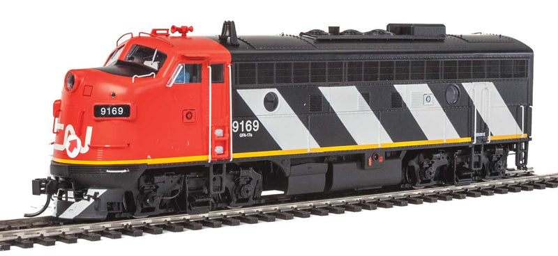 EMD F7A - Tsunami(R) Sound & DCC -- Canadian National #9169 (red-orange, black, white)-1