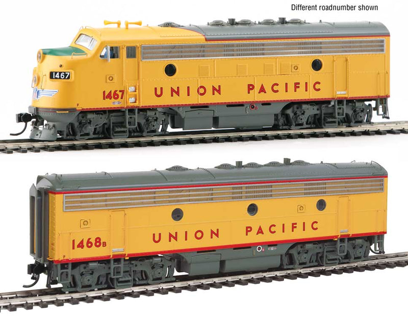 EMD F7A-B Set - Tsunami(R) Sound & DCC -- Union Pacific(R) #1469, 1472B (Armour Yellow, gray, red)